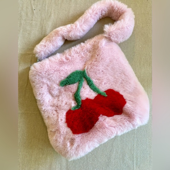 Cherry Faux Fur Bag from A Shop Of Things - Picture 1 of 6